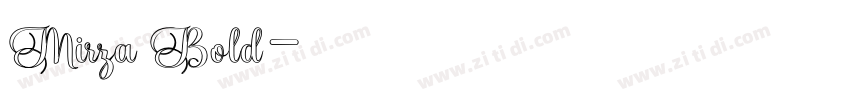 Mirza Bold字体转换